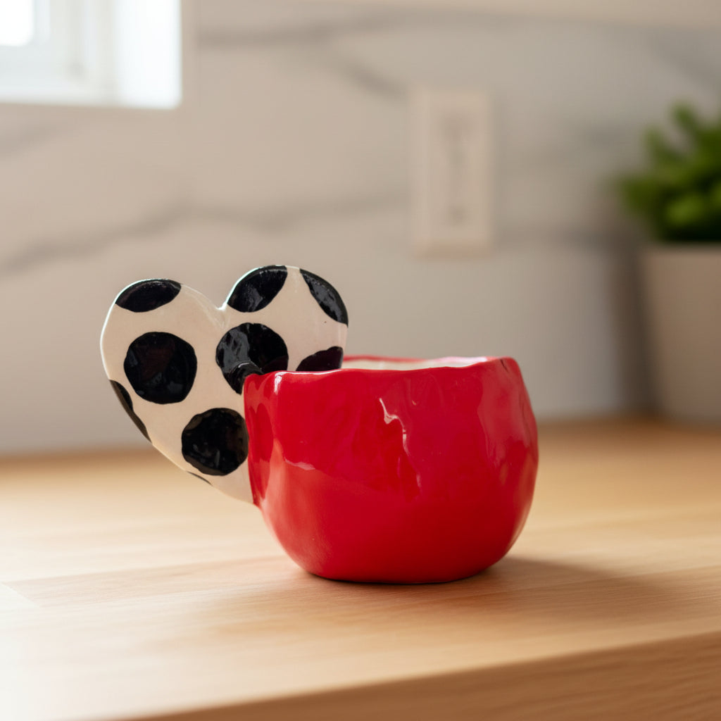 POLKA HEART RED